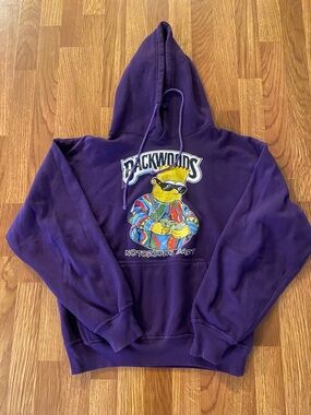 💜 Backwoods Notorious Bart Hoodie Purple Size M Premium Streetwear 💜